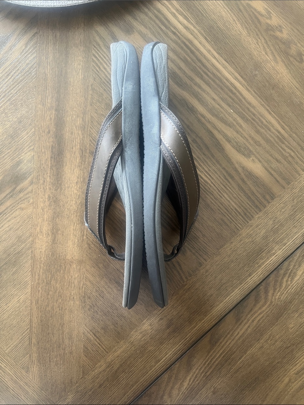 Vionic Flip Flop with Brown Straps - Picture 8 of 9